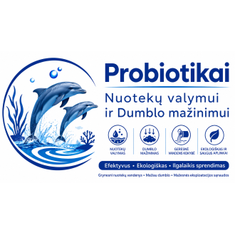 Probiotikai Nuotekų valymui ir Dumblo mažinimui – natūralus būdas išvalyti vandenį nuo organinės ir mikrobiologinės taršos; 1l.